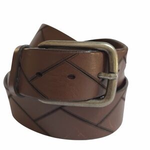 W. Kleinberg Mens Wide Leather Belt Brown Size 40 Casual Jeans